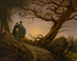 Two Men Contemplating the Moon Department: European Paintings Culture/Period/Location: HB/TOA Date Code: 10 Working Date: ca. 1825-30 photography by mma, DT4626.tif touched by film and media (jnc) 10_13_08